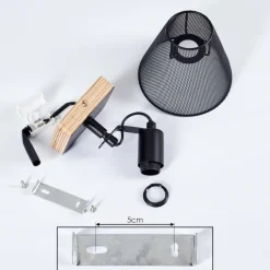 Plafonnier Panaguá Bois clair, Noir, 1 lumière