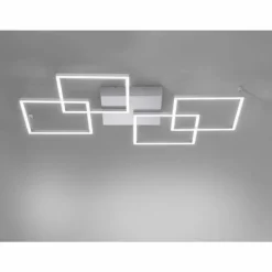Plafonnier Paul Neuhaus INIGO LED Acier inoxydable, 4 lumières