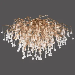 Plafonnier Paul Neuhaus ICICLE Vieux laiton, 14 lumières