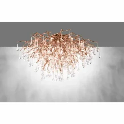 Plafonnier Paul Neuhaus ICICLE Vieux laiton, 14 lumières