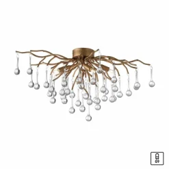 Plafonnier Paul Neuhaus ICICLE Vieux laiton, 4 lumières