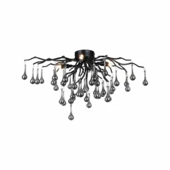 Plafonnier Paul Neuhaus ICICLE Noir, 4 lumières