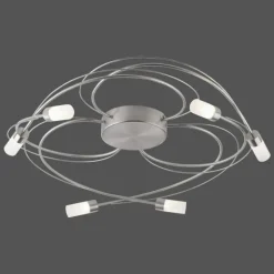 Plafonnier Paul Neuhaus NELIA LED Acier inoxydable, 6 lumières