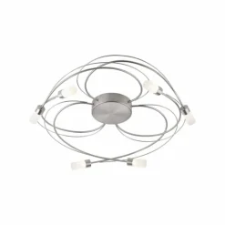 Plafonnier Paul Neuhaus NELIA LED Acier inoxydable, 6 lumières