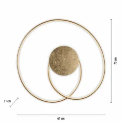 Plafonnier Paul Neuhaus NASTRO LED Or, 1 lumière