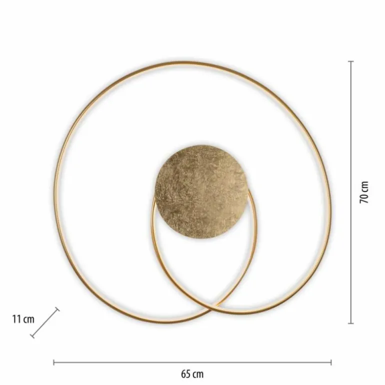 Plafonnier Paul Neuhaus NASTRO LED Or, 1 lumière