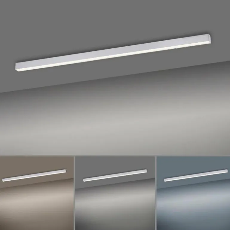 Plafonnier Paul Neuhaus PURE-LINES LED Aluminium, 1 lumière, Télécommandes