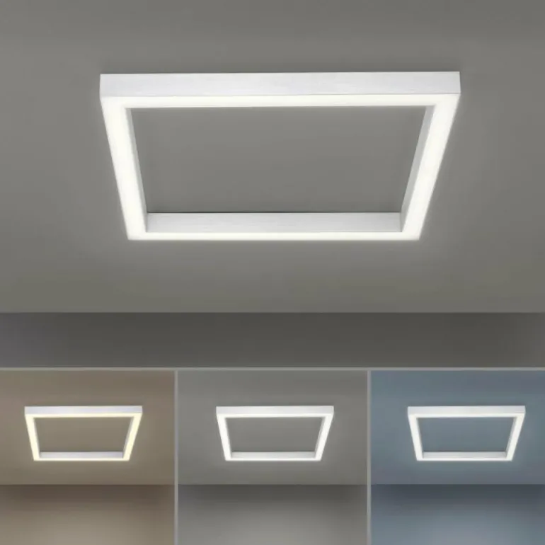 Plafonnier Paul Neuhaus PURE-LINES LED Aluminium, 1 lumière, Télécommandes