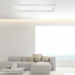 Plafonnier Paul Neuhaus PURE-LINES LED Aluminium, 1 lumière, Télécommandes