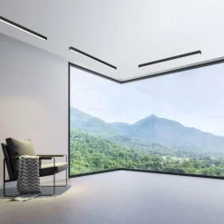 Plafonnier Paul Neuhaus PURE-LINES LED Anthracite, 1 lumière, Télécommandes