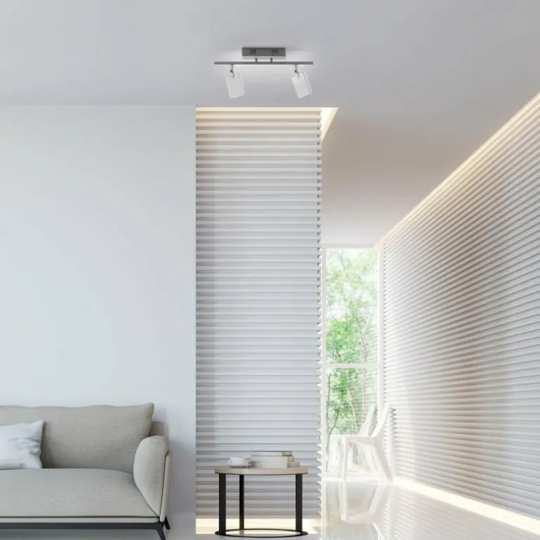 Plafonnier Paul Neuhaus PURE-MIRA LED Aluminium, 2 lumières, Télécommandes