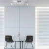 Plafonnier Paul Neuhaus PURE-MIRA LED Aluminium, 4 lumières, Télécommandes
