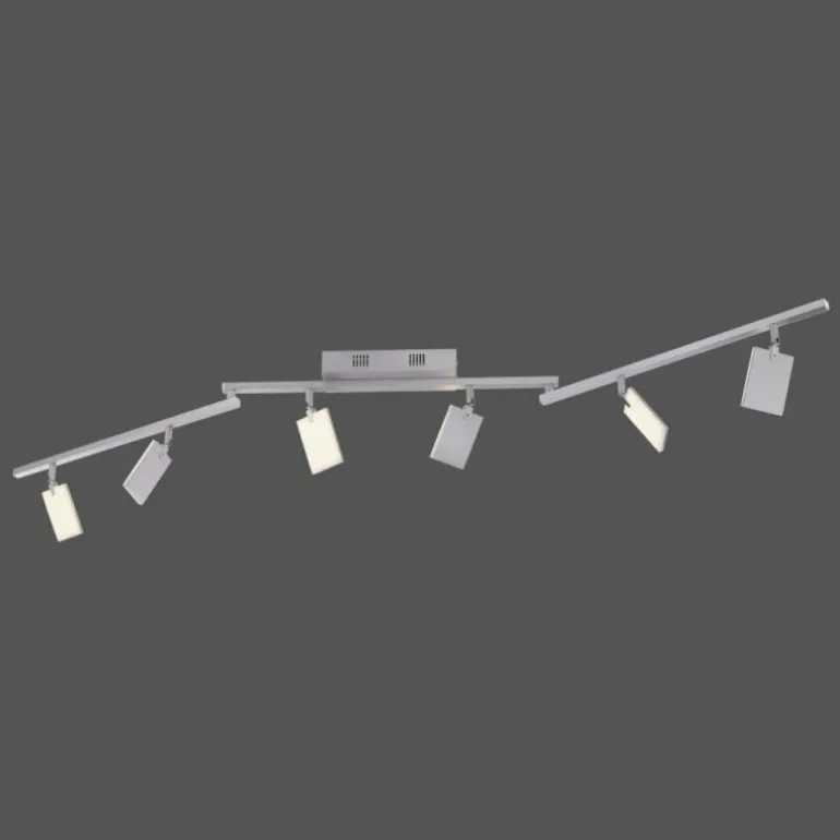 Plafonnier Paul Neuhaus PURE-MIRA LED Aluminium, 6 lumières, Télécommandes