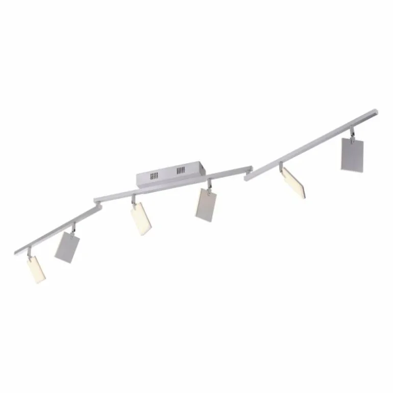 Plafonnier Paul Neuhaus PURE-MIRA LED Aluminium, 6 lumières, Télécommandes