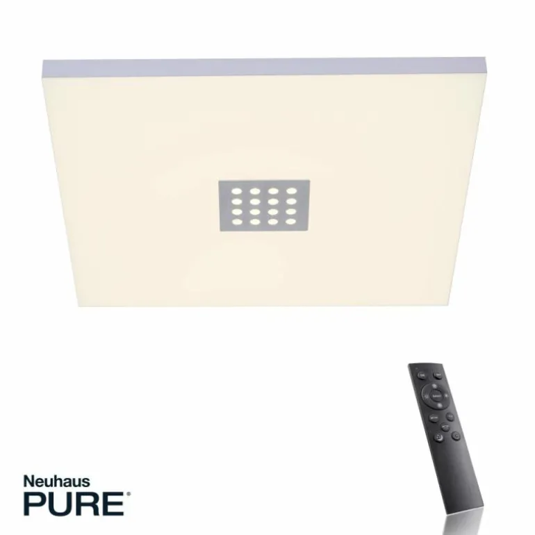 Plafonnier Paul Neuhaus PURE-NEO LED Aluminium, 5 lumières, Télécommandes