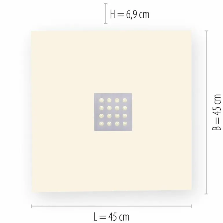 Plafonnier Paul Neuhaus PURE-NEO LED Aluminium, 5 lumières, Télécommandes