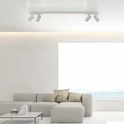 Plafonnier Paul Neuhaus PURE-LINES LED Aluminium, 1 lumière, Télécommandes