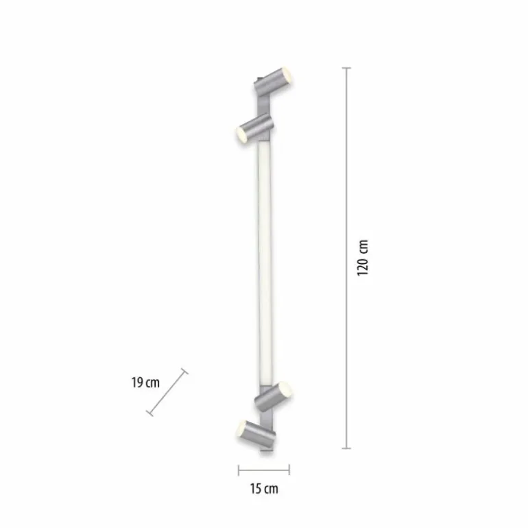 Plafonnier Paul Neuhaus PURE-LINES LED Aluminium, 1 lumière, Télécommandes