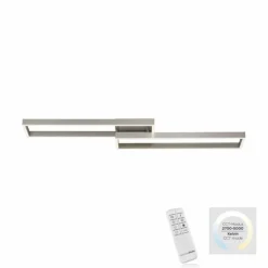 Plafonnier Paul Neuhaus PAAN LED Acier brossé, 1 lumière, Télécommandes