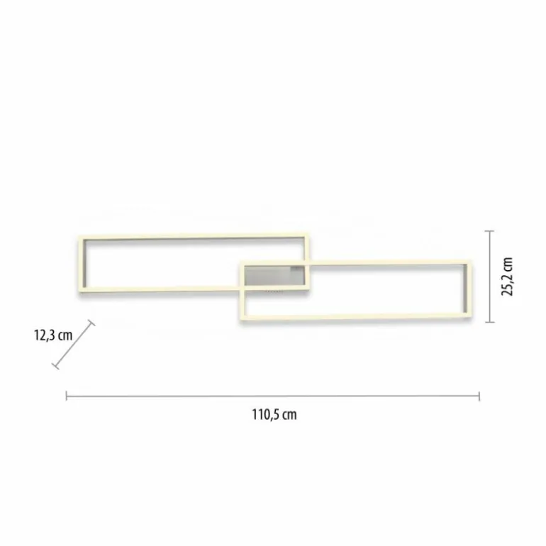 Plafonnier Paul Neuhaus PAAN LED Acier brossé, 1 lumière, Télécommandes