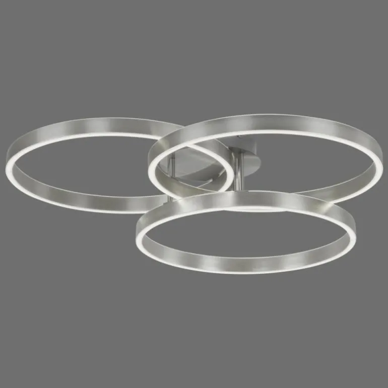 Plafonnier Paul Neuhaus PAAN LED Acier brossé, 1 lumière, Télécommandes