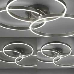 Plafonnier Paul Neuhaus PAAN LED Acier brossé, 1 lumière, Télécommandes