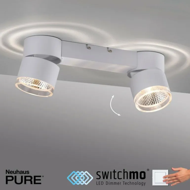 Plafonnier Paul Neuhaus PURE-NOLA LED Blanc, 2 lumières