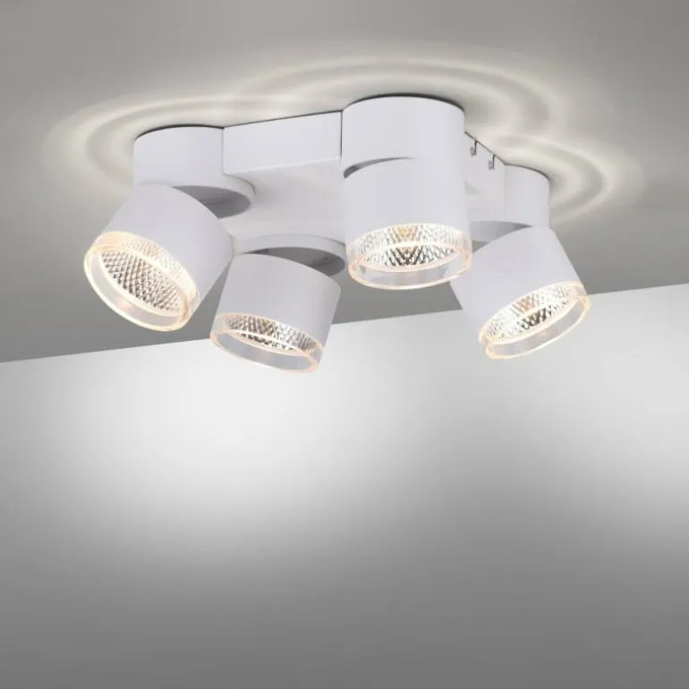 Plafonnier Paul Neuhaus PURE-NOLA LED Blanc, 4 lumières