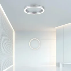 Plafonnier Paul Neuhaus PURE-LINES LED Argenté, 1 lumière, Télécommandes