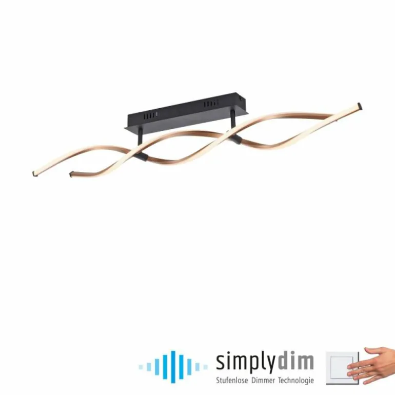 Plafonnier Paul Neuhaus POLINA LED Noir, 1 lumière