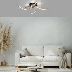 Plafonnier Paul Neuhaus POLINA LED Noir, 1 lumière