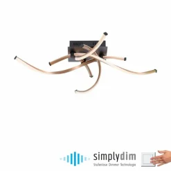 Plafonnier Paul Neuhaus POLINA LED Noir, 1 lumière