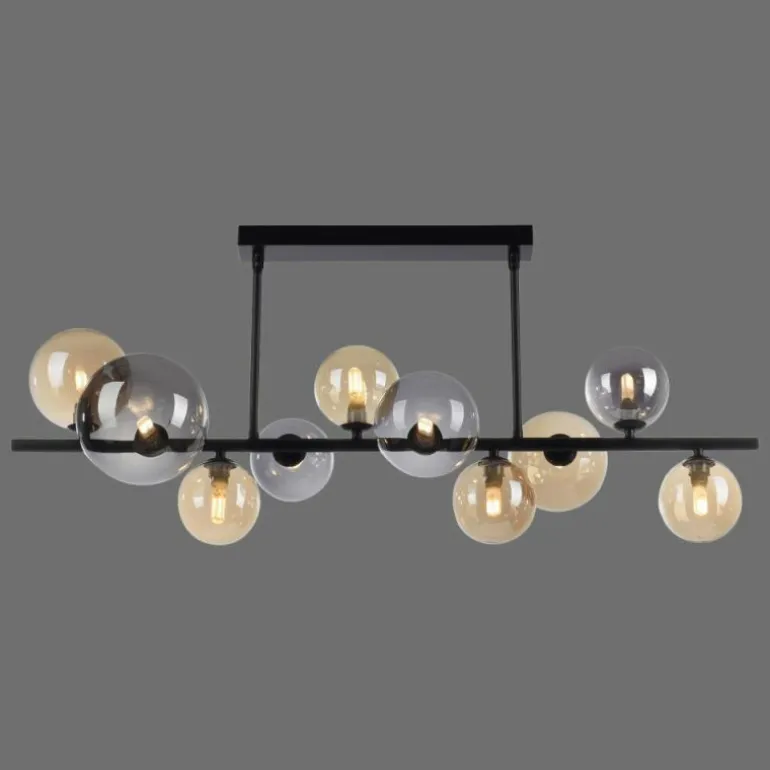 Plafonnier Paul Neuhaus POPSICLE LED Noir, 10 lumières