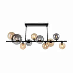 Plafonnier Paul Neuhaus POPSICLE LED Noir, 10 lumières