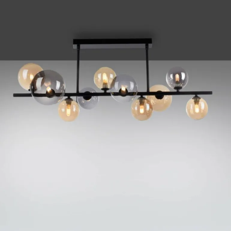 Plafonnier Paul Neuhaus POPSICLE LED Noir, 10 lumières