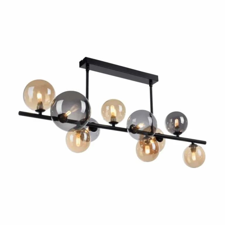 Plafonnier Paul Neuhaus POPSICLE LED Noir, 10 lumières