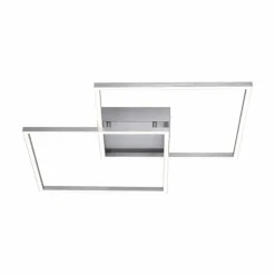 Plafonnier Paul Neuhaus Q-Inigo LED Acier inoxydable, 2 lumières, Télécommandes