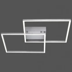 Plafonnier Paul Neuhaus Q-Inigo LED Acier inoxydable, 2 lumières, Télécommandes