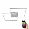 Plafonnier Paul Neuhaus Q-Inigo LED Acier inoxydable, 2 lumières, Télécommandes