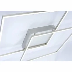 Plafonnier Paul Neuhaus Q-Inigo LED Acier inoxydable, 2 lumières, Télécommandes