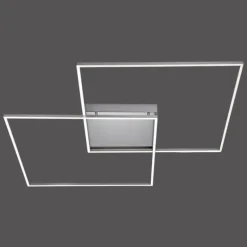 Plafonnier Paul Neuhaus Q-Inigo LED Acier inoxydable, 2 lumières, Télécommandes