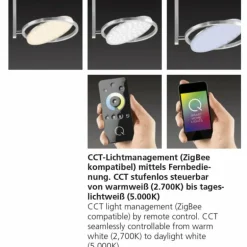 Plafonnier Paul Neuhaus Q-Orbit LED Aluminium, 1 lumière, Télécommandes