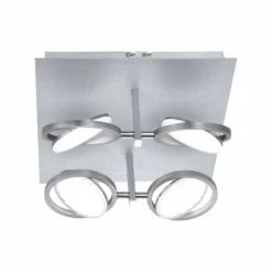 Plafonnier Paul Neuhaus Q-Orbit LED Aluminium, 4 lumières, Télécommandes