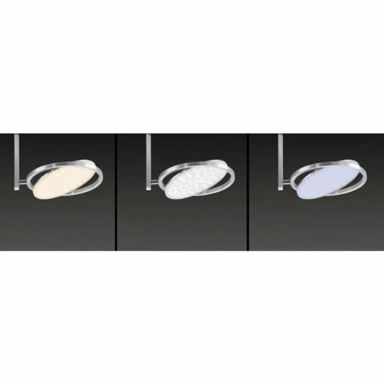 Plafonnier Paul Neuhaus Q-Orbit LED Aluminium, 4 lumières, Télécommandes