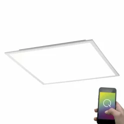Plafonnier Paul Neuhaus Q-Flag LED Blanc, 1 lumière, Télécommandes