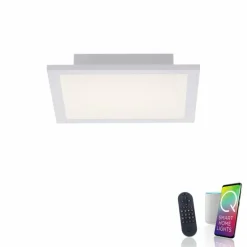 Plafonnier Paul Neuhaus Q-Flag LED Blanc, 1 lumière, Télécommandes