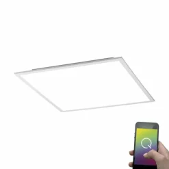 Plafonnier Paul Neuhaus Q-Flag LED Blanc, 1 lumière, Télécommandes
