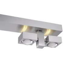 Plafonnier Paul Neuhaus Q-NEMO LED Aluminium, 8 lumières, Télécommandes, Changeur de couleurs
