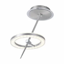 Plafonnier Paul Neuhaus Q-AMY LED Acier inoxydable, 2 lumières, Télécommandes