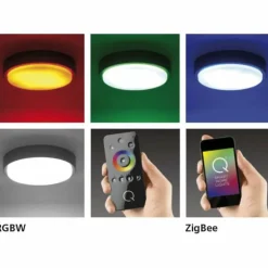 Plafonnier Paul Neuhaus Q-LENNY LED Blanc, 1 lumière, Télécommandes, Changeur de couleurs